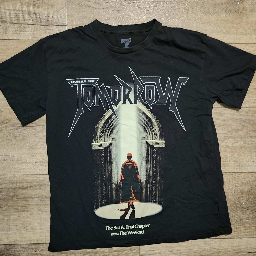 The Weeknd Hurry Up Tomorrow T-Shirt Mens XL Black Graphic Concert Tee XO